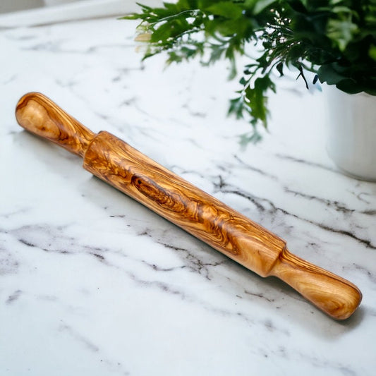 Handcrafted Olive Wood Rolling Pin | Durable Hardwood | Sustainably Sourced | Cake Baking | Gifts For Bakers & Chefs | Various Sizes