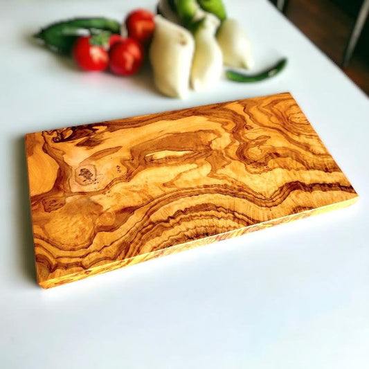 Rectangular Shape Olive Wood Cutting Board - Cooking, Kitchen, Gift