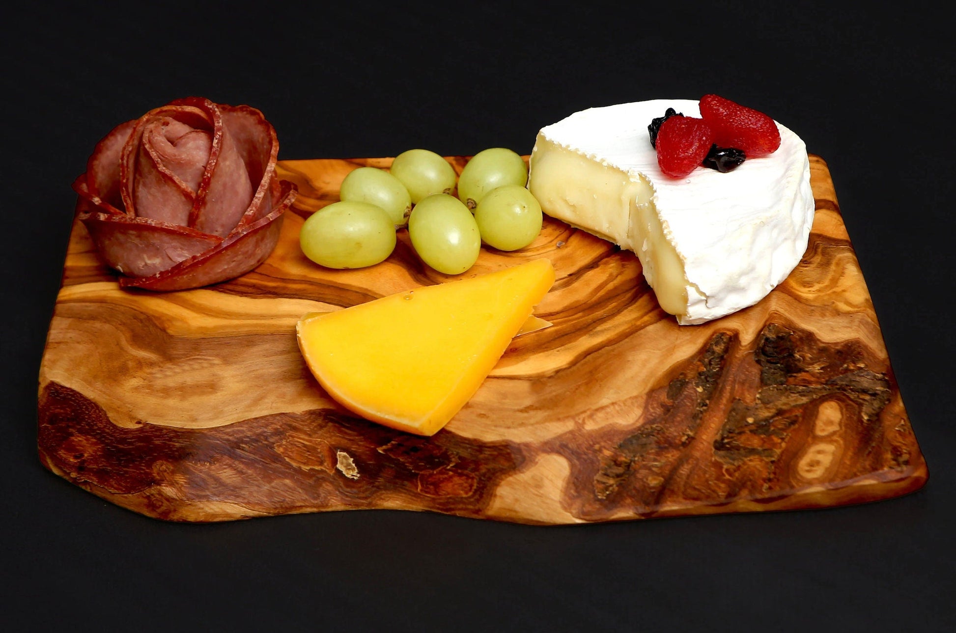 Olive Wood Solid Hand Crafted Irregular Shaped Cheese Chopping/Cutting Board - Perfect Gift Idea For Chefs & Cooking Lovers
