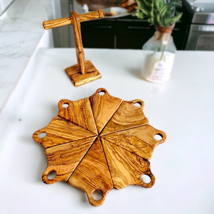 Olive Wood Pizza Serving Platter 40 cm, pizza serving board, pizza lovers, party, gift, handmade