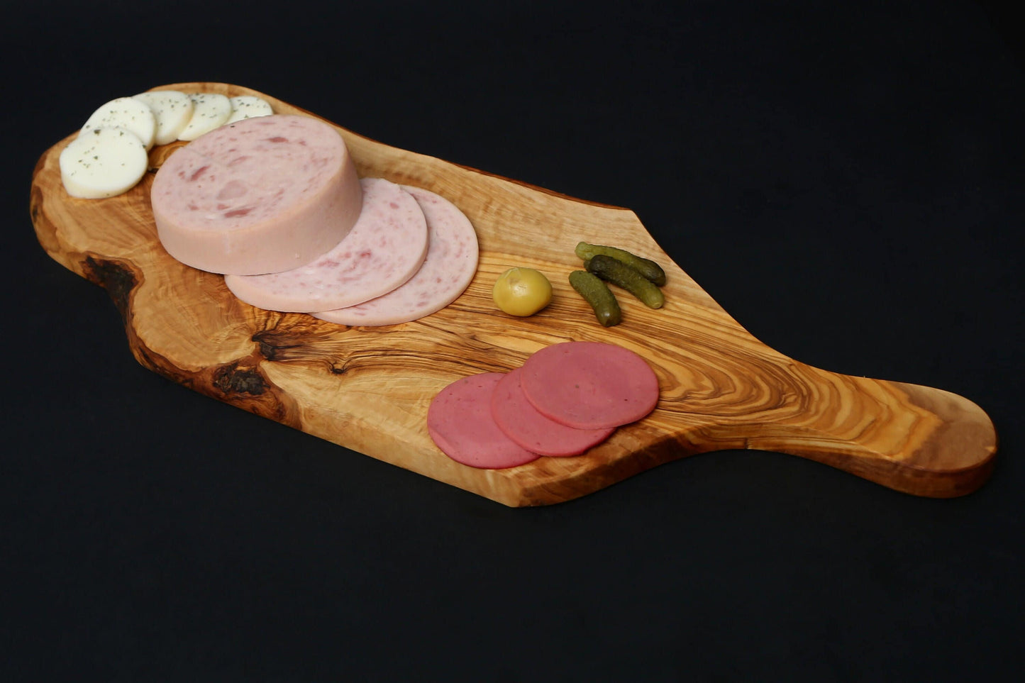 Olive Wood Rustic Cutting Board with Handle